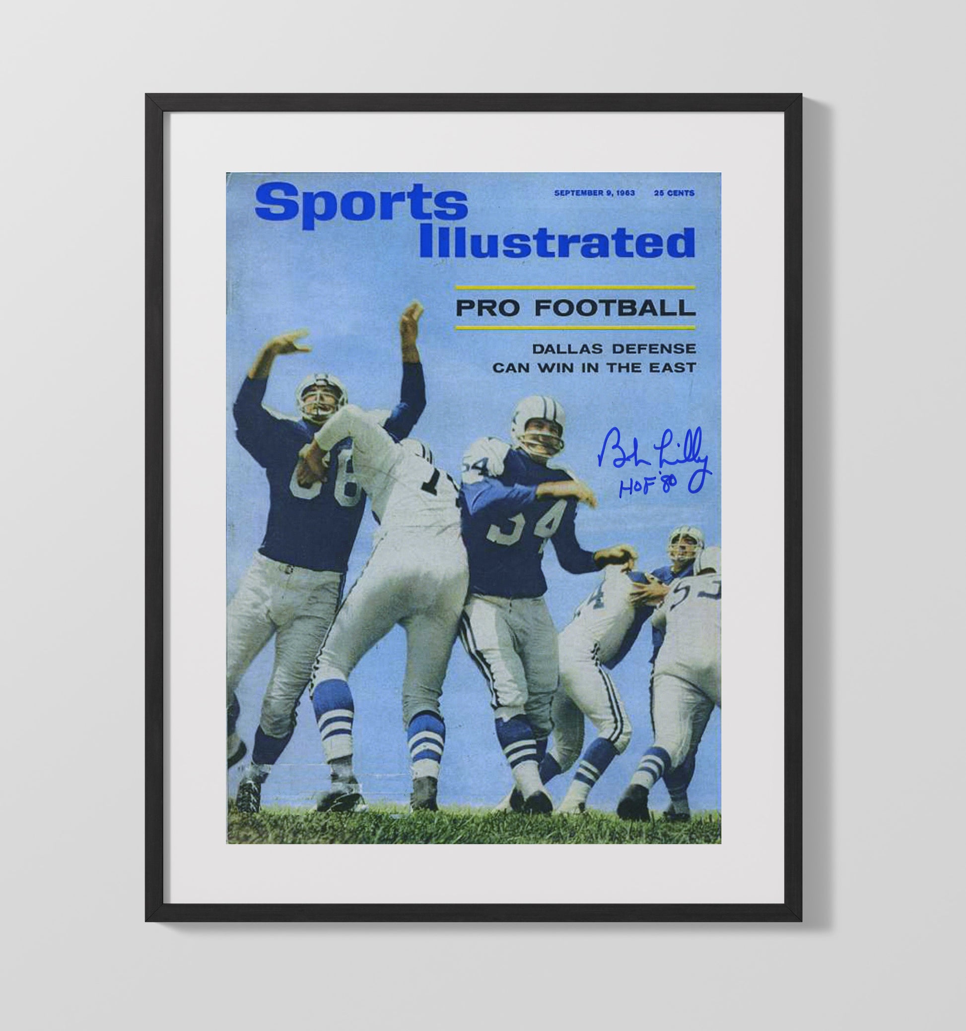 Bob Lilly - Dallas Football Defensive Line SI Cover 1963 Football Wall Art - football wall art print