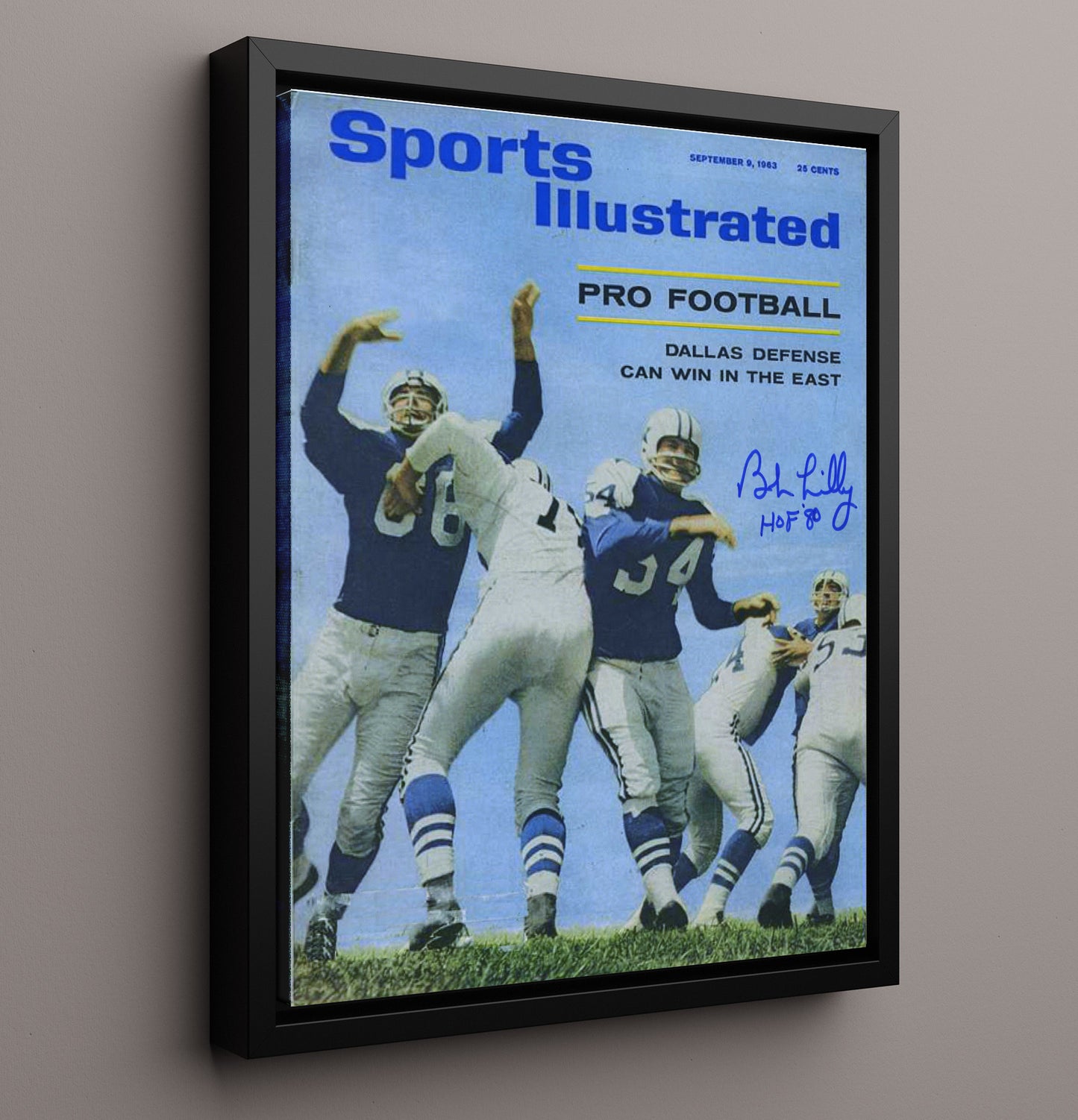 Bob Lilly - Dallas Football Defensive Line SI Cover 1963 Football Wall Art - football wall art print
