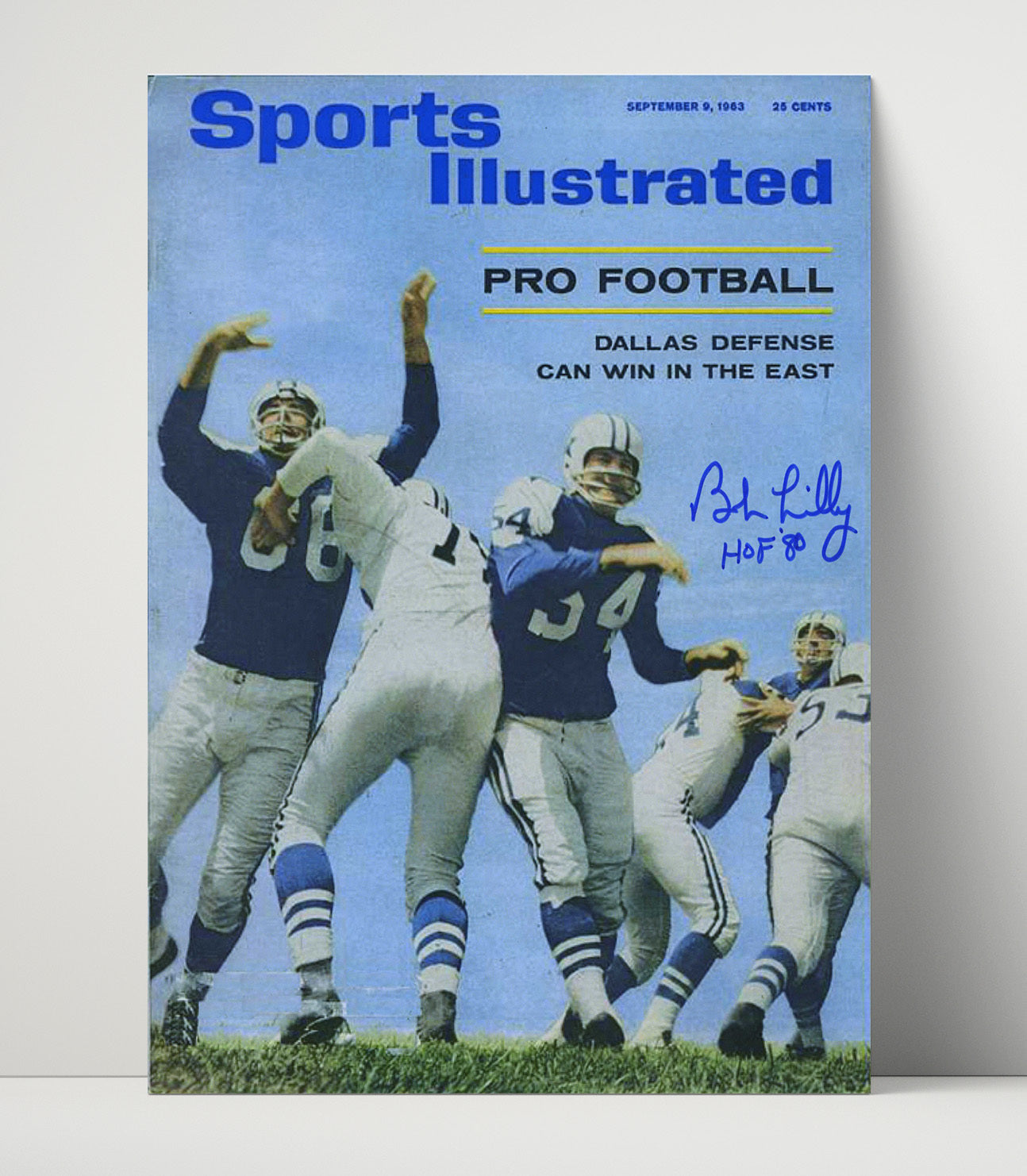 Bob Lilly - Dallas Football Defensive Line SI Cover 1963 Football Wall Art - football wall art print