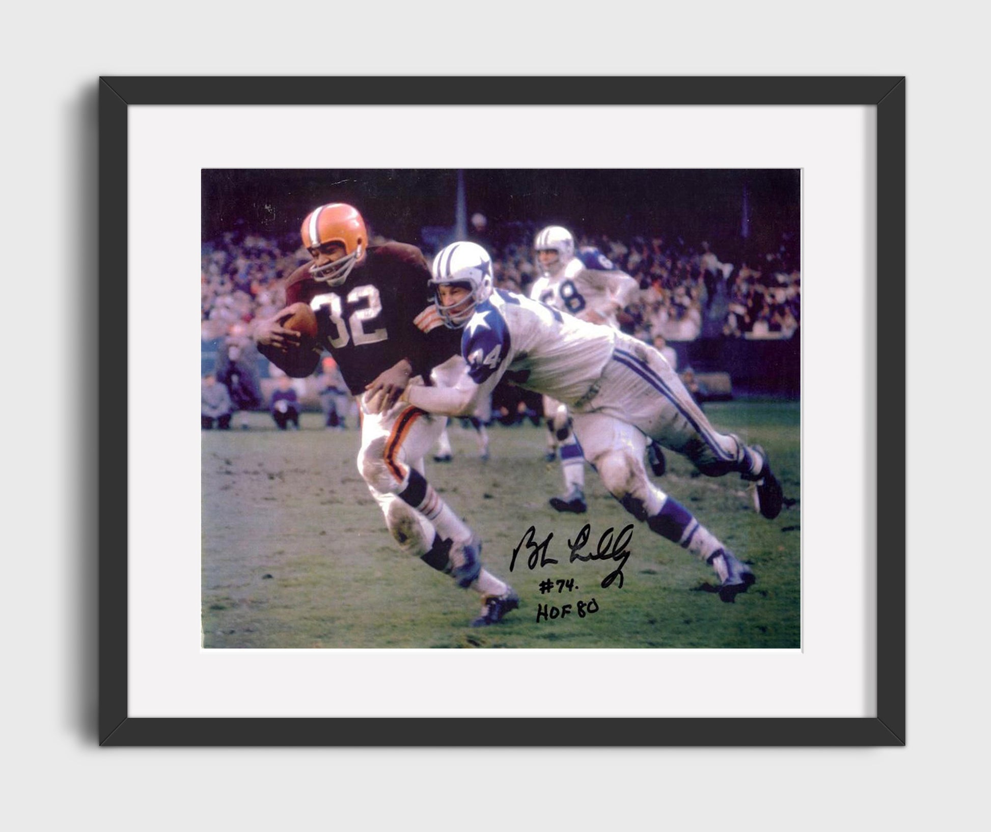 Bob Lilly - Dallas Football Defensive Tackle Field Pursuit Football Wall Art - football wall art print