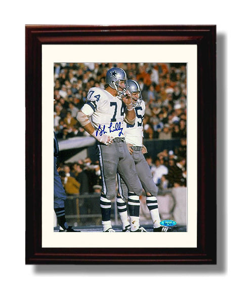 Bob Lilly - Dallas Football Defensive Tackle Calling Signals on Field 8x10 Canvas vintage football wall art
