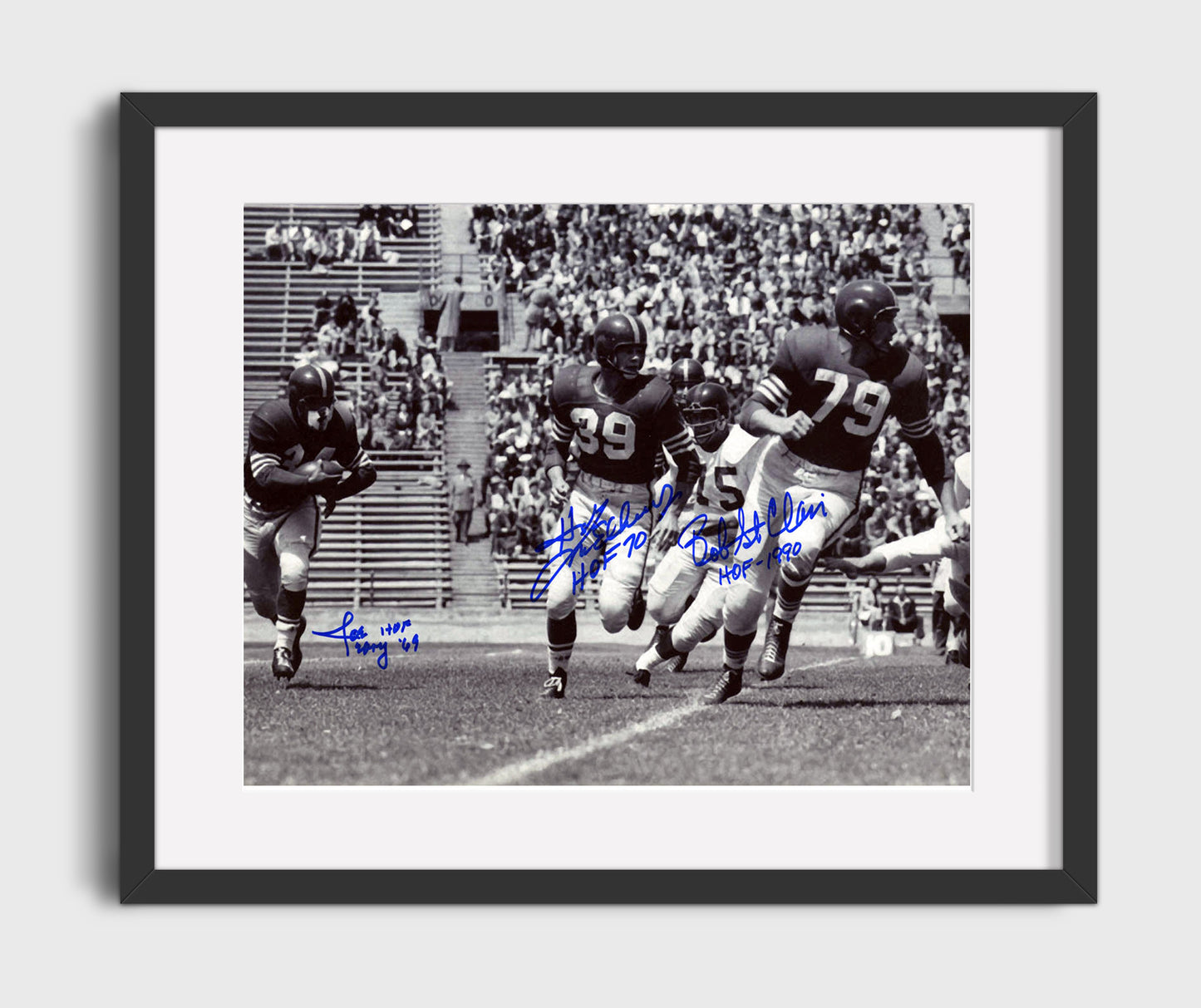 Bob St Clair Joe Perry Hugh Mcelhenny - San Francisco Football Legends Run Play Football Wall Art - football wall art print