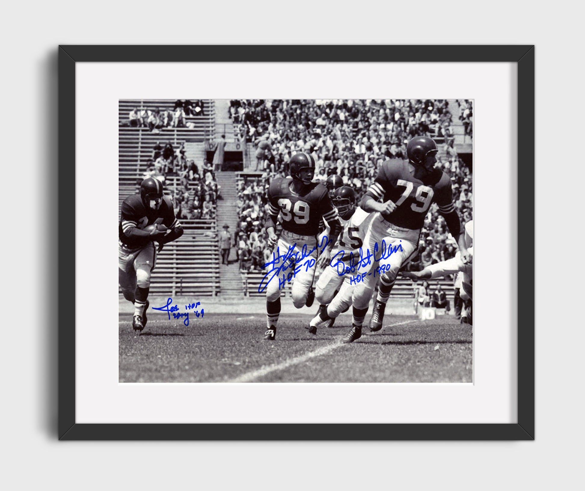 Bob St Clair Joe Perry Hugh Mcelhenny - San Francisco Football Legends Run Play Football Wall Art - football wall art print