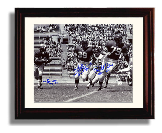 Bob St Clair Joe Perry Hugh McElhenny - San Francisco Football Legends Run Play 8x10 Canvas vintage football wall art