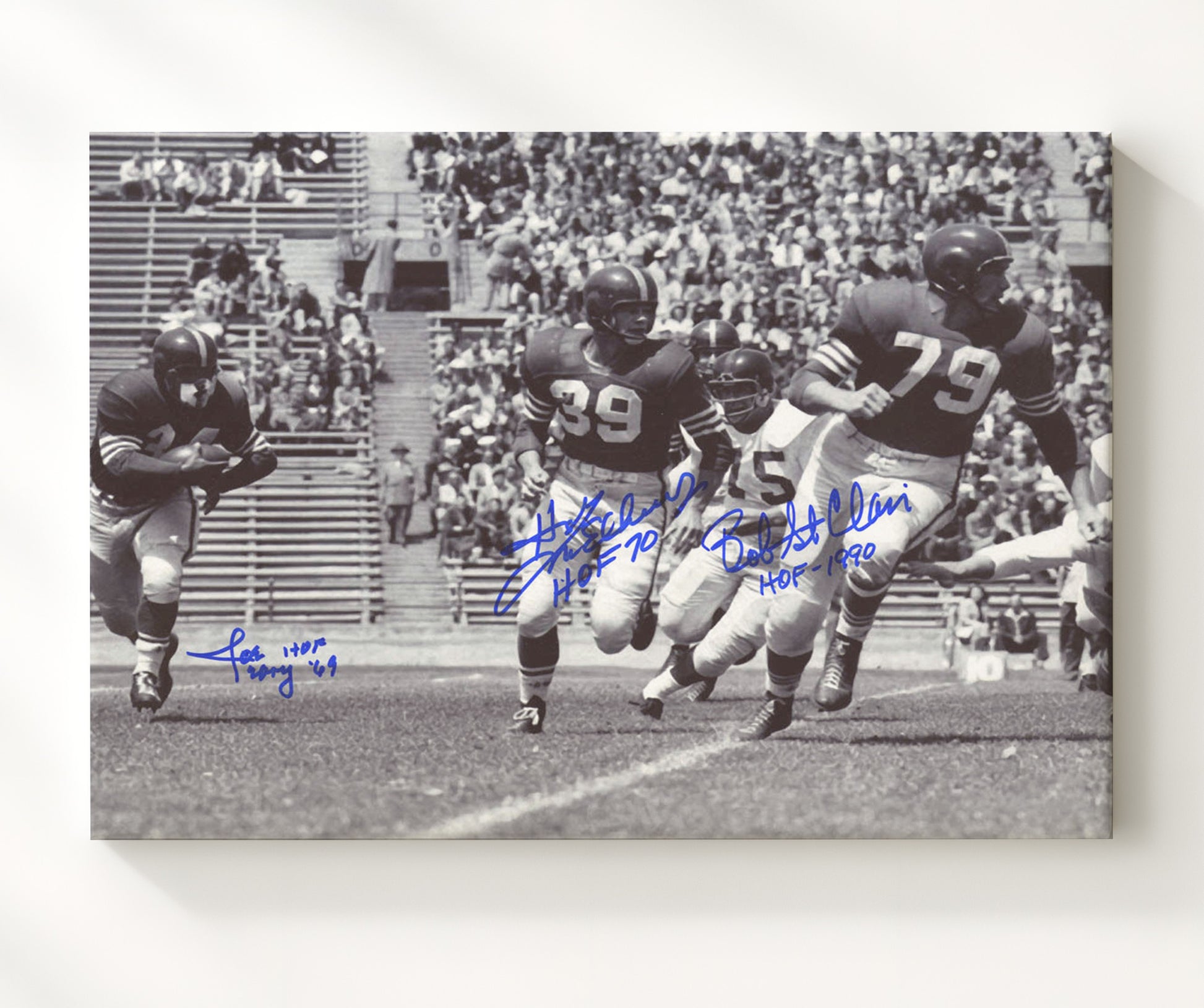 Bob St Clair Joe Perry Hugh McElhenny San Francisco Legends Run Play Football Wall Art 16x20 Canvas Wall Art wall art print - Football decor