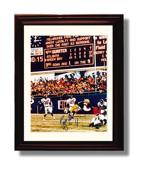 Brett Favre - Frozen Tundra Dive 8x10 Canvas vintage football wall art