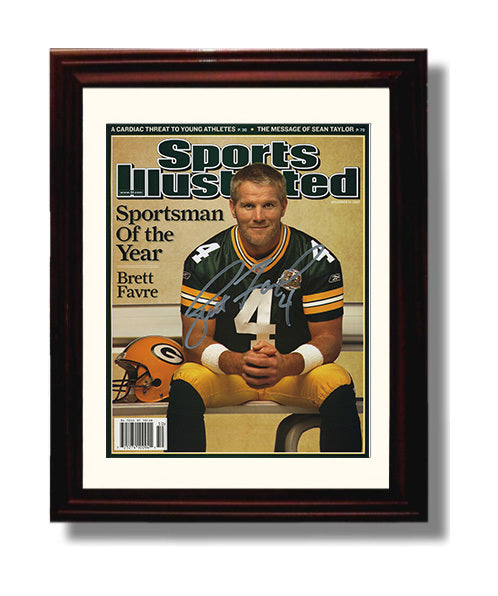 Brett Favre - Green Bay Football Sportsman of the Year 2007 SI Cover 8x10 Canvas vintage football wall art