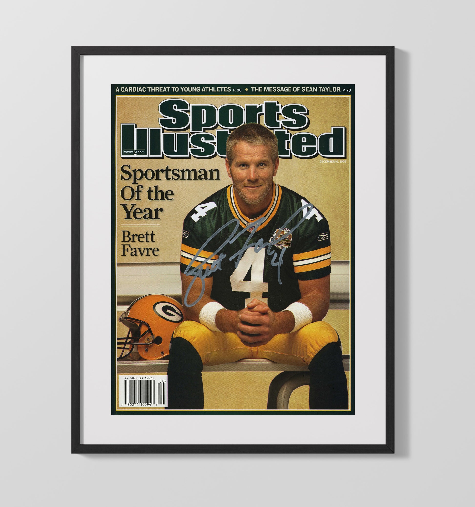 Brett Favre - Green Bay Football Sportsman of the Year 2007 SI Cover Football Wall Art - football wall art print