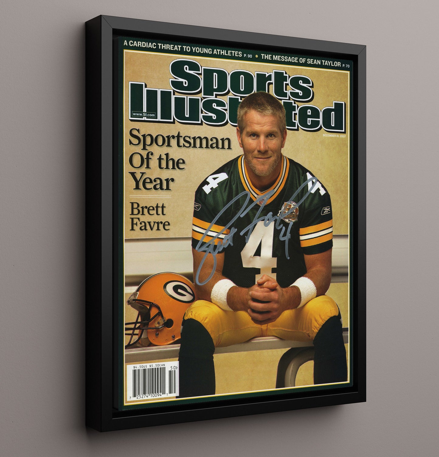 Brett Favre - Green Bay Football Sportsman of the Year 2007 SI Cover Football Wall Art - football wall art print