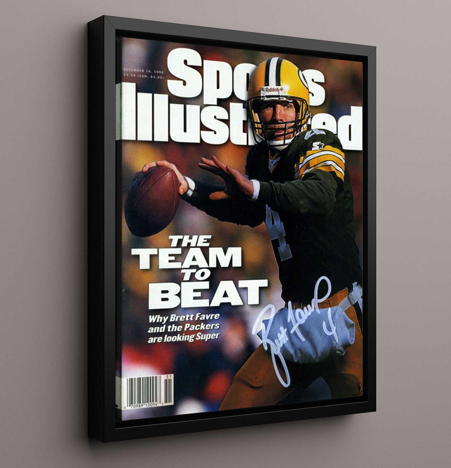 Brett Favre - Green Bay Football the Team to Beat 1996 SI Cover Football Wall Art - football wall art print