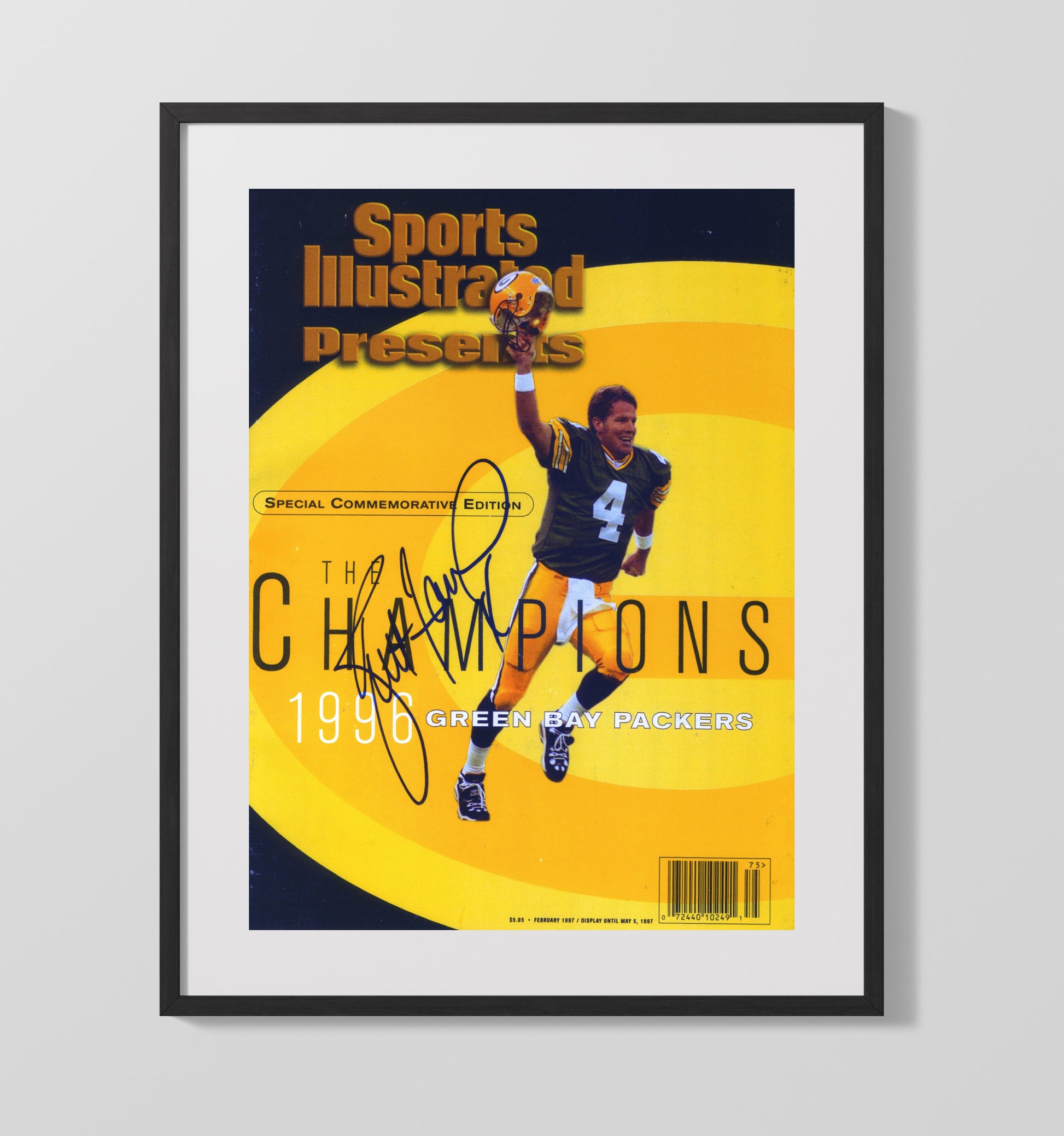 Brett Favre - Title Run Football Wall Art - football wall art print