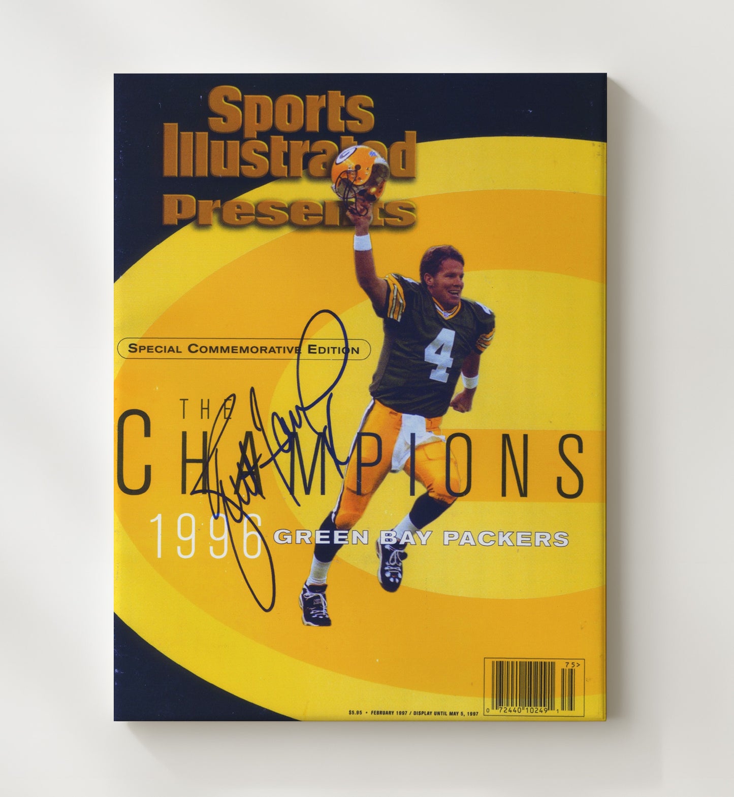 Brett Favre - Title Run Football Wall Art - football wall art print