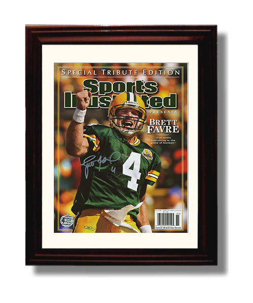 Brett Favre Tribute - Gunslinger Forever 8x10 Canvas vintage football wall art