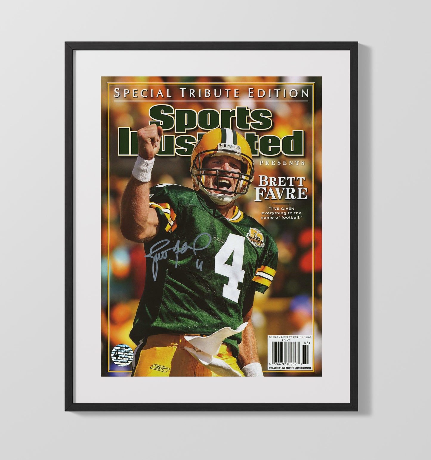 Brett Favre Tribute - Gunslinger Forever Football Wall Art - football wall art print