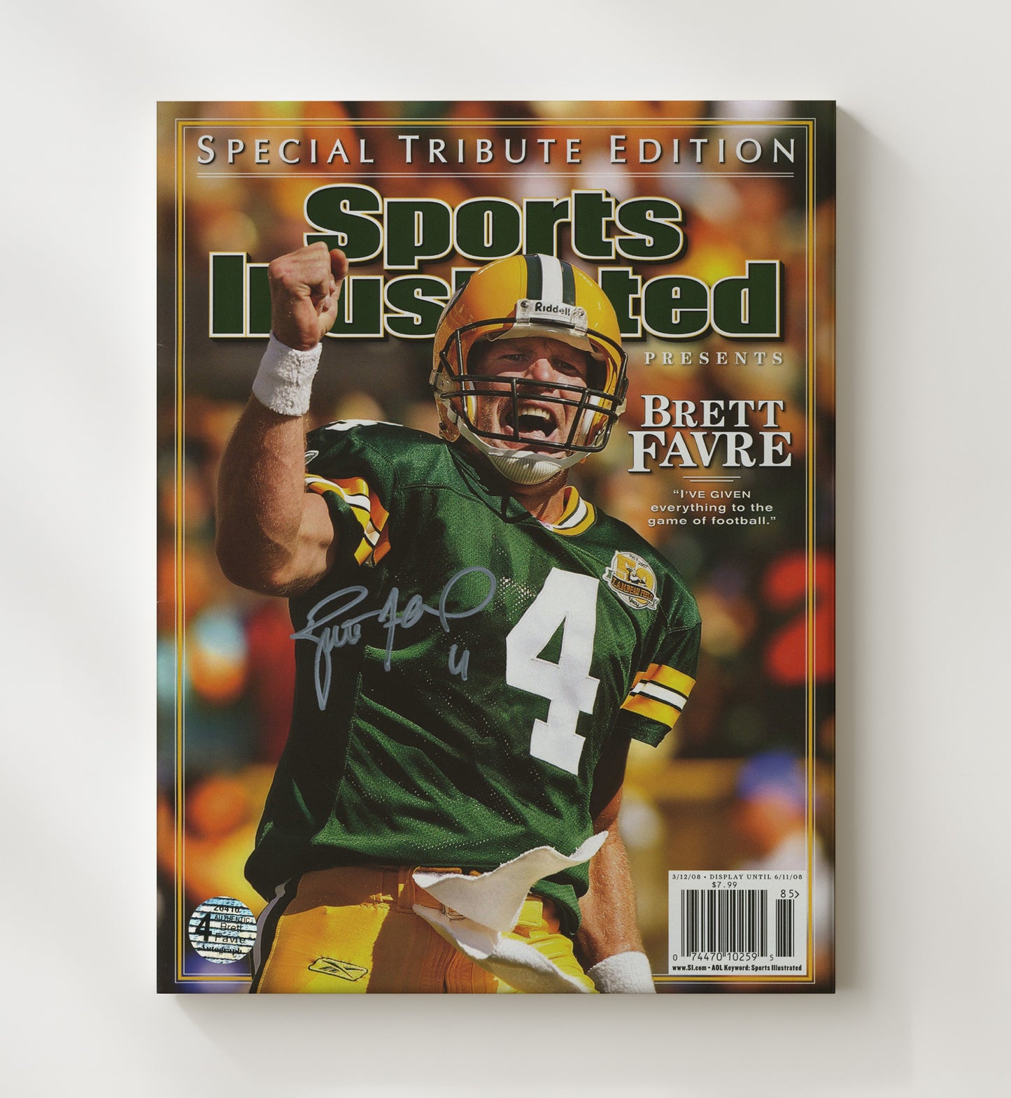 Brett Favre Tribute - Gunslinger Forever Vintage Football Wall Art - 20x24 Canvas football decor