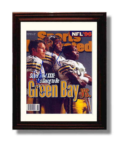 Brett Favre and Ensemble - Green Bay Football NFL 96 SI Cover Preview 1996 8x10 Canvas vintage football wall art