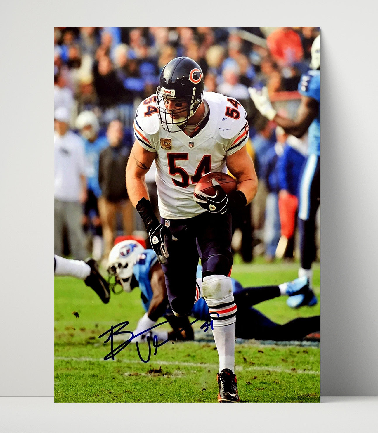Brian Urlacher - Monster of the Midway Football Wall Art - football wall art print