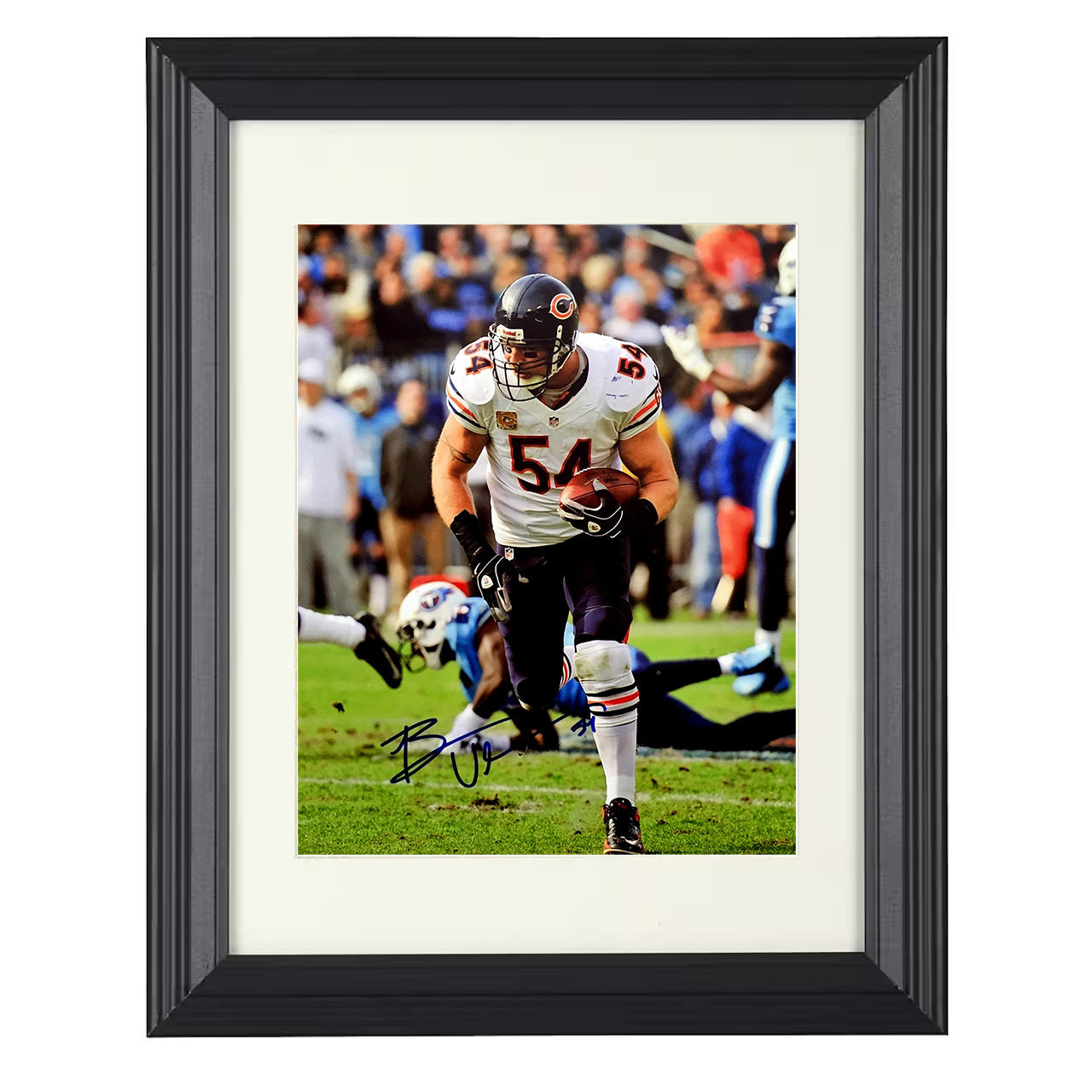 Brian Urlacher – Monster of the Midway Image – 8x10 black beveled framed football wall art