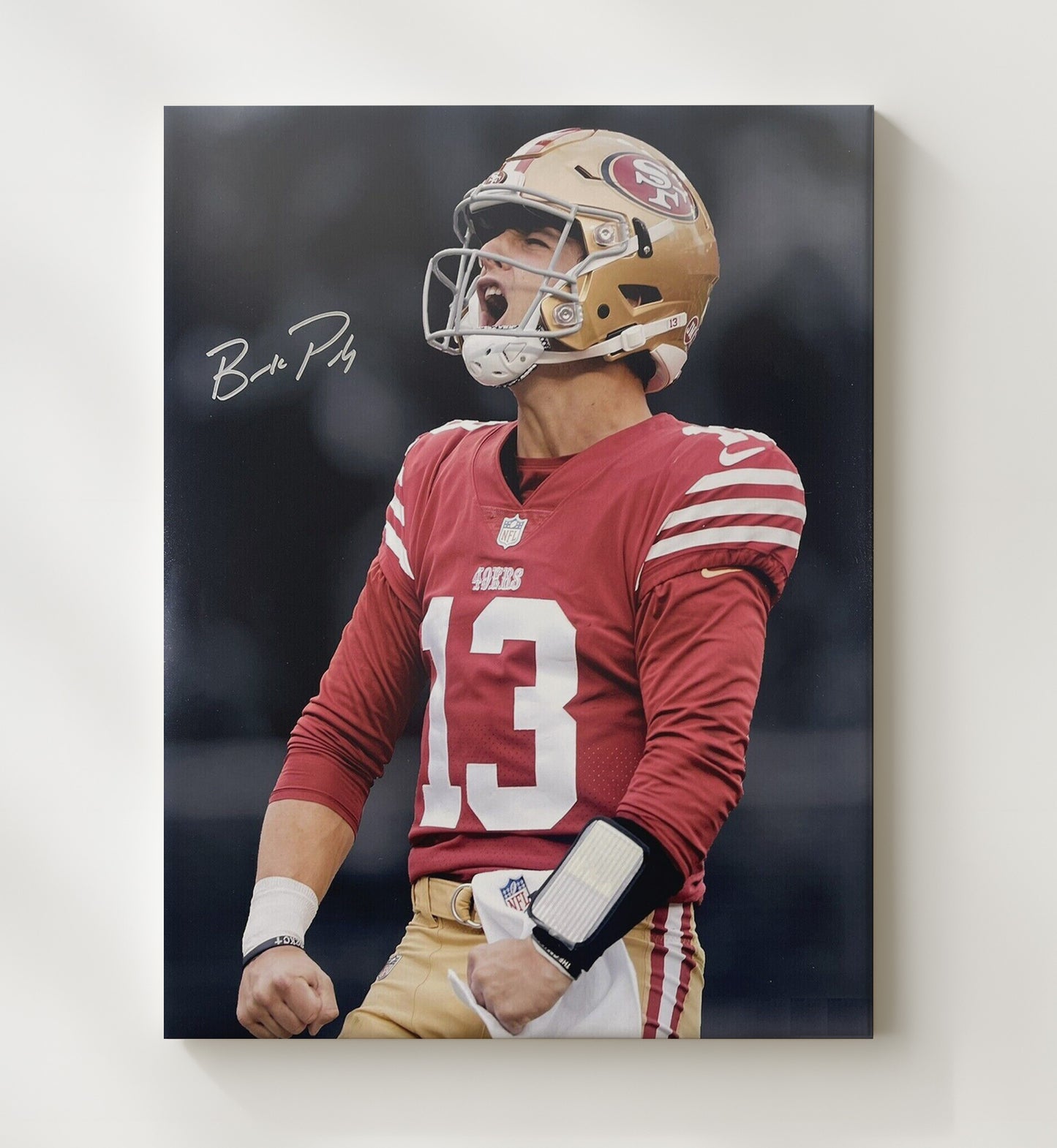 Brock Purdy - Mr. Irrelevant No More Vintage Football Wall Art - 20x24 Canvas football decor
