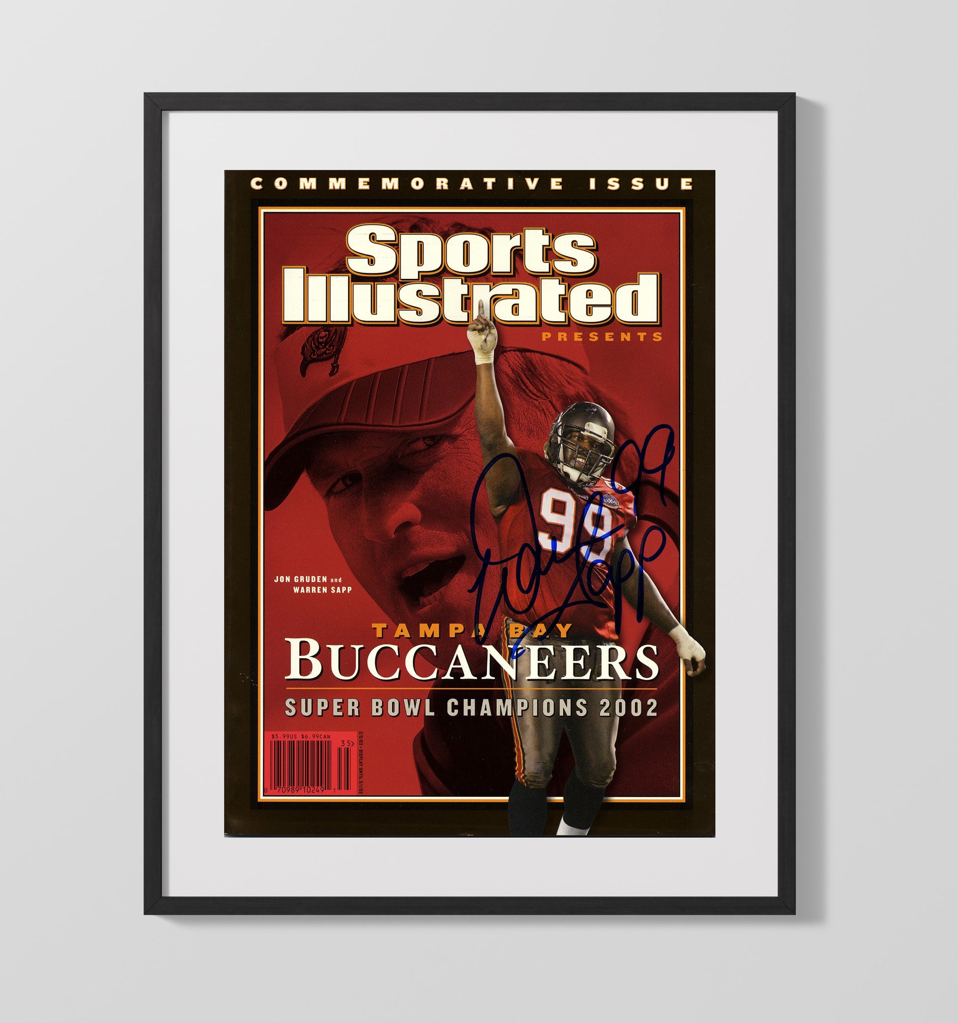 Bucs Super Bowl 2002 - Pirate Pride Vintage Football Wall Art - 16x20 Gallery Frame football decor