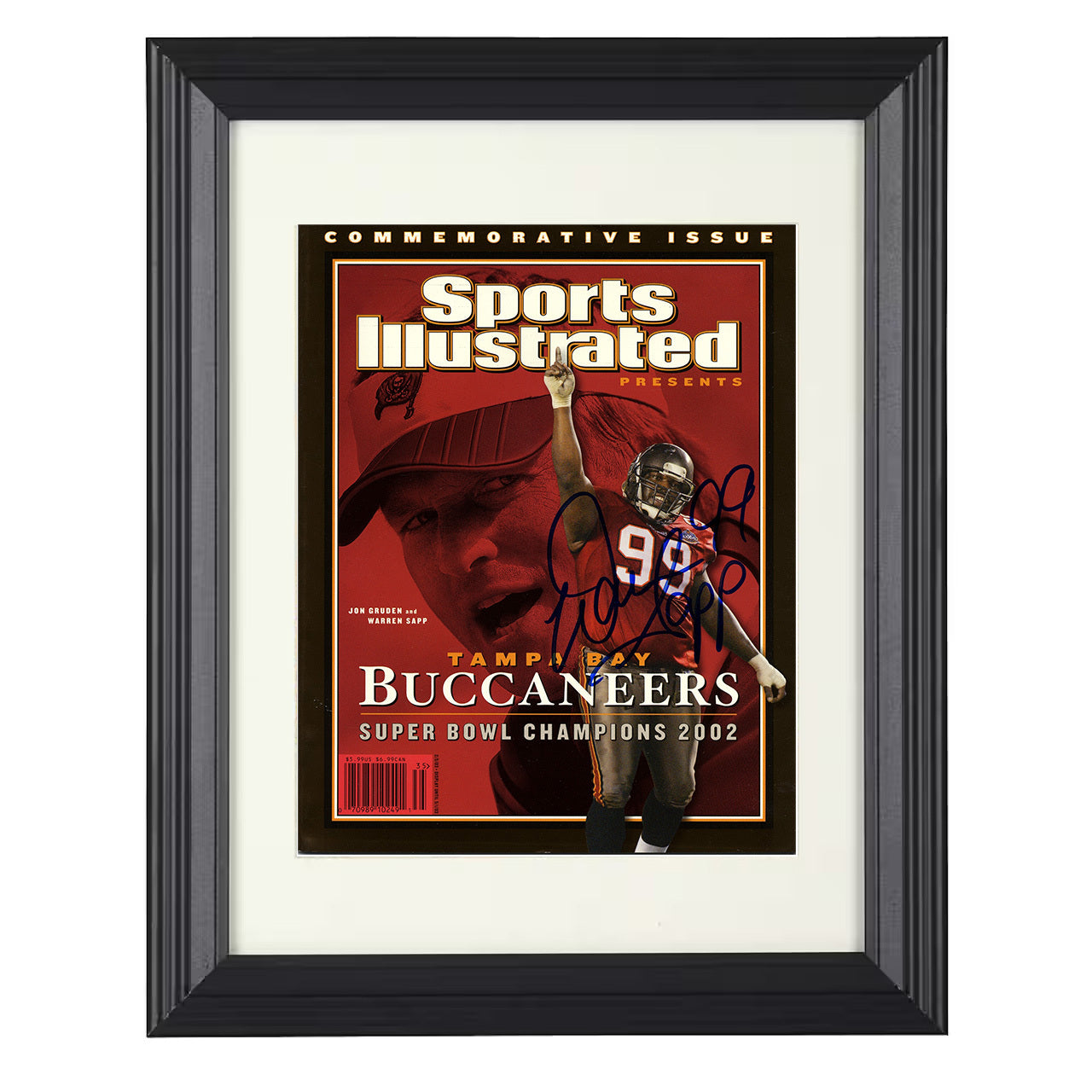 Bucs Super Bowl 2002 – Pirate Pride Image – 8x10 black beveled framed football wall art