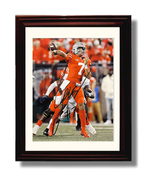 C J Stroud - Houston Football Quarterback Passing Action 8x10 Canvas vintage football wall art