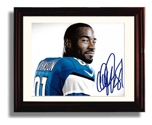Calvin Johnson - Detroit Football Over Shoulder 8x10 Canvas vintage football wall art