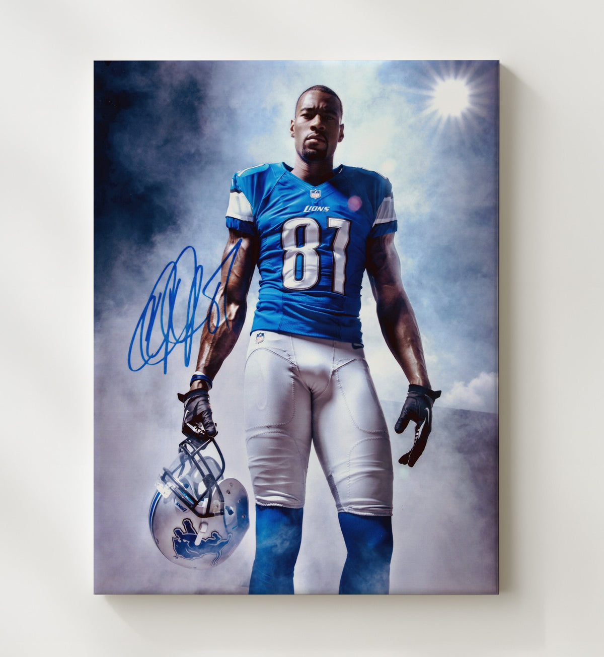 Calvin Johnson - Megatron Mode 16x20 Gallery Frame vintage football wall art