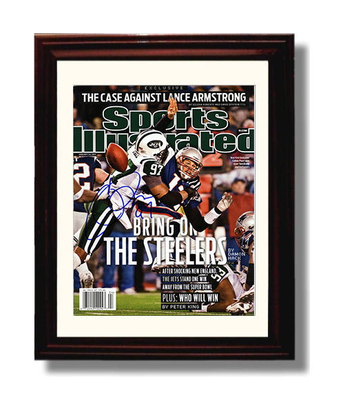 Calvin Pace - New York Football Playoff Sack vs New England 2011 SI Cover 8x10 Canvas vintage football wall art