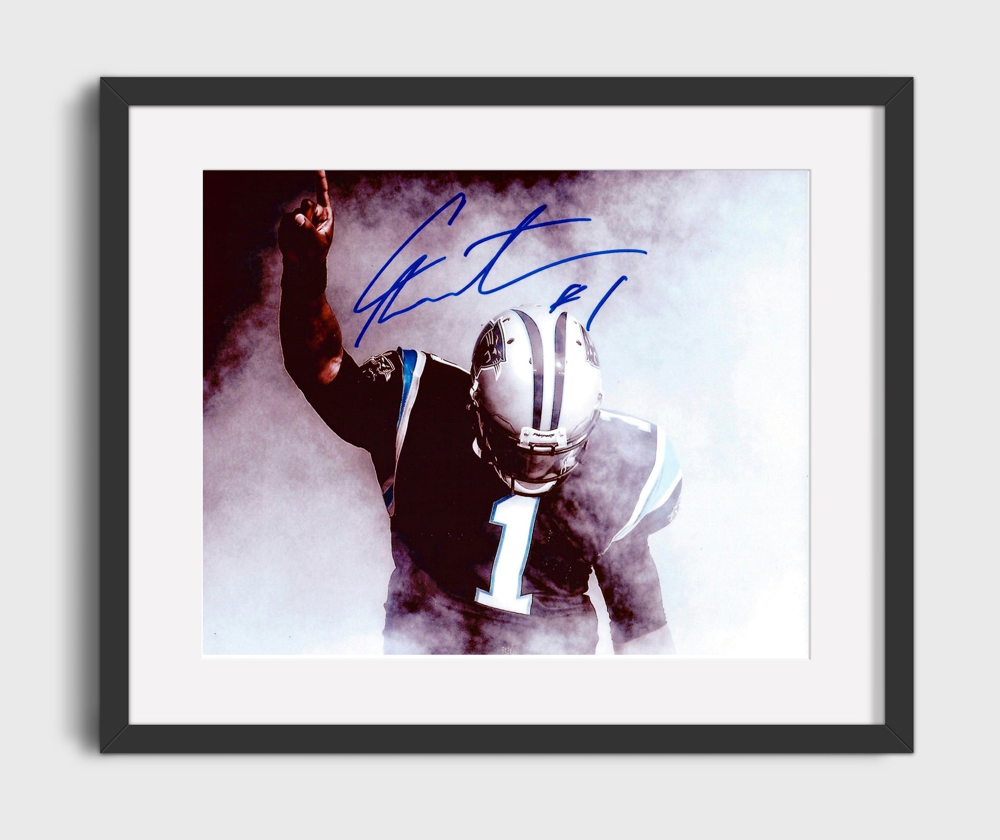 Cam Newton - Carolina Football Superman Celebration Pose Spotlight Football Wall Art - football wall art print