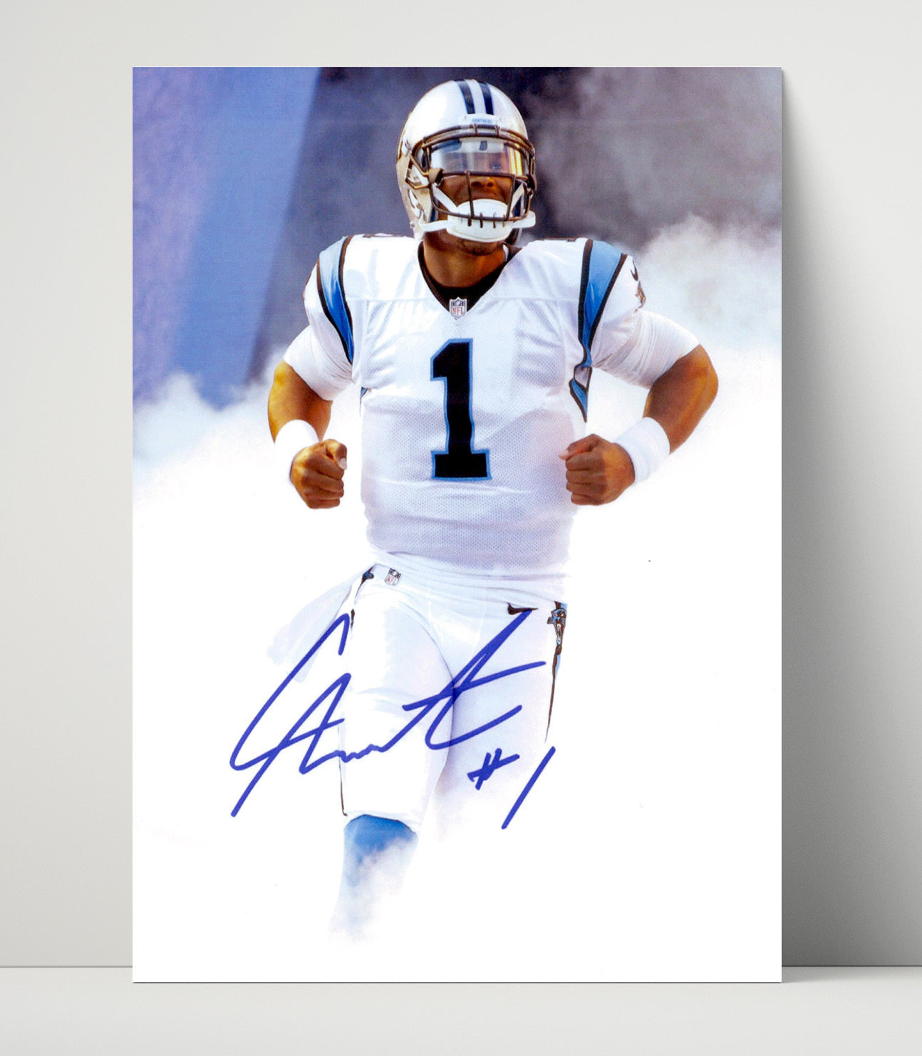 Cam Newton - Carolina football Superman Entrance Celebration Vintage Football Wall Art - 16x20 Unframed Print football decor