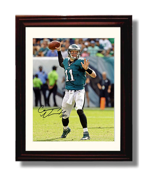 Carson Wentz - Philadelphia Football Quarterback Passing Action 8x10 Canvas vintage football wall art