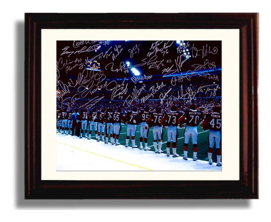 Chicago Football Team - 1985 Defense Sideline Lineup 8x10 Canvas vintage football wall art