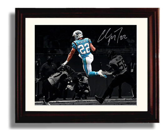 Christian McCaffrey - Carolina Football Leap Over Defender Air CMC 8x10 Canvas vintage football wall art