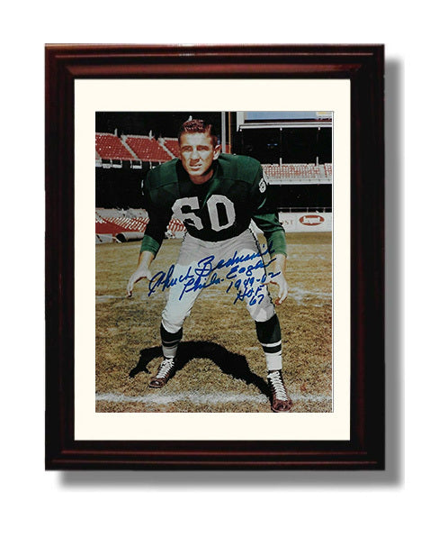 Chuck Bednarik - Philadelphia Football Hall of Fame Linebacker Classic Pose 8x10 Canvas vintage football wall art