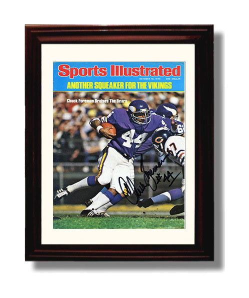 Chuck Foreman - Minnesota Football Running Through Bears 1976 SI Cover 8x10 Canvas vintage football wall art