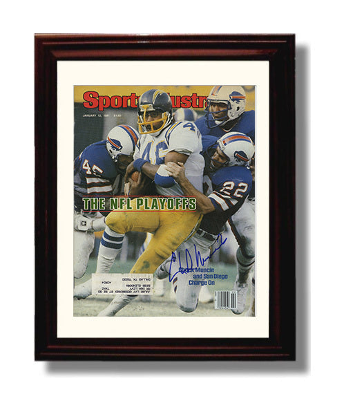 Chuck Muncie - San Diego Football Playoff Tackle vs Buffalo 1981 SI Cover 8x10 Canvas vintage football wall art