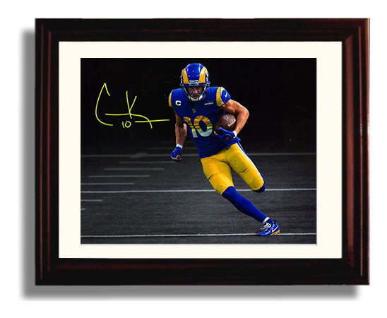 Cooper Kupp - Los Angeles Football Route Runner Sprint with Ball Spotlight Football Wall Art - football wall art print