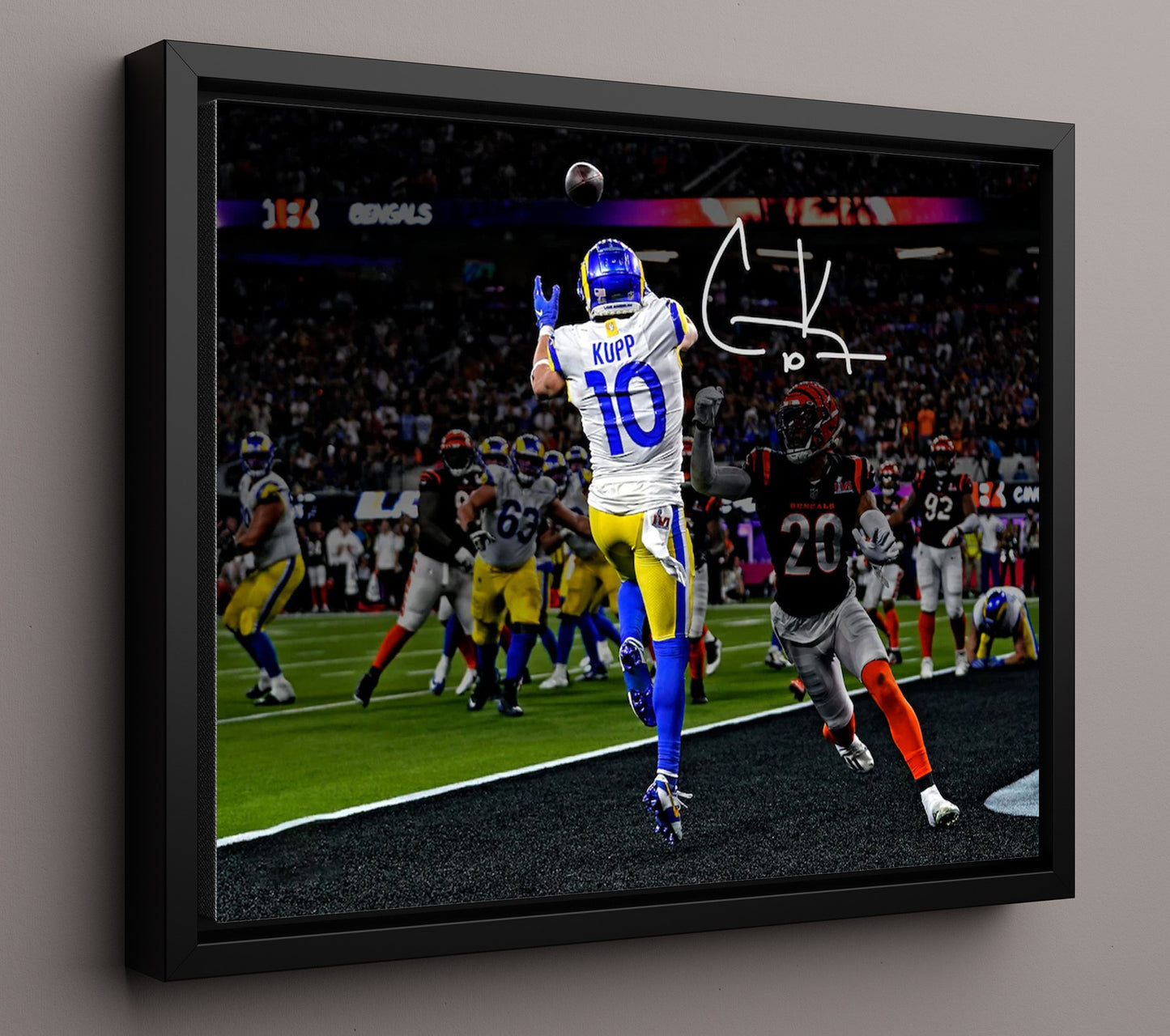 Cooper Kupp - Los Angeles Football Super Bowl Game Winning Catch Football Wall Art - football wall art print