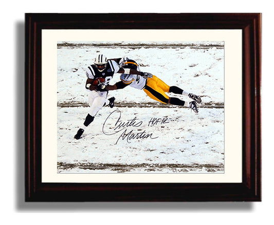 Curtis Martin - New York Football Snow Game Breakaway Run 8x10 Canvas vintage football wall art