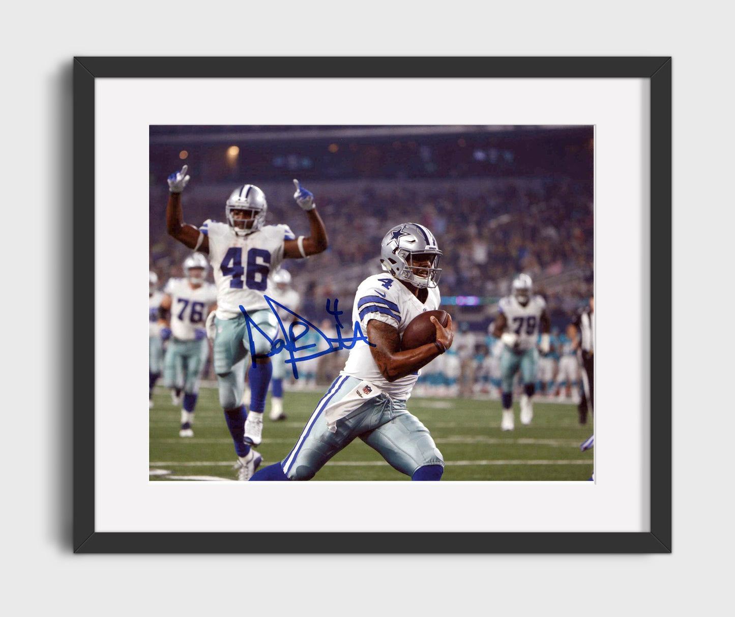 Dak Prescott - Dallas Football Quarterback Scramble Run Football Wall Art - football wall art print