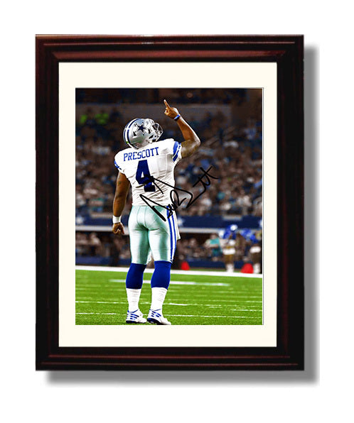 Dak Prescott - Dallas Football Finger Point Celebration 8x10 Canvas vintage football wall art