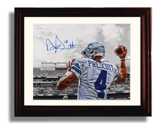 Dak Prescott - Dallas Football Pregame Warmup Throw 8x10 Canvas vintage football wall art