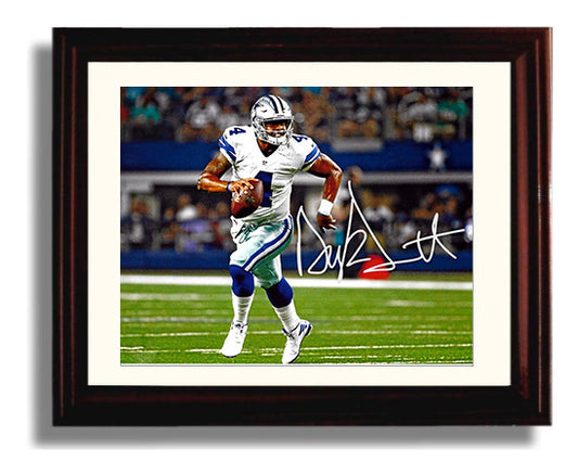 Dak Prescott - Dallas Football Quarterback Open Field Run 8x10 Canvas vintage football wall art