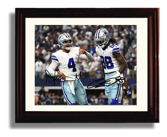 Dak Prescott and CeeDee Lamb - Dallas Football Quarterback Receiver Celebration 8x10 Canvas vintage football wall art