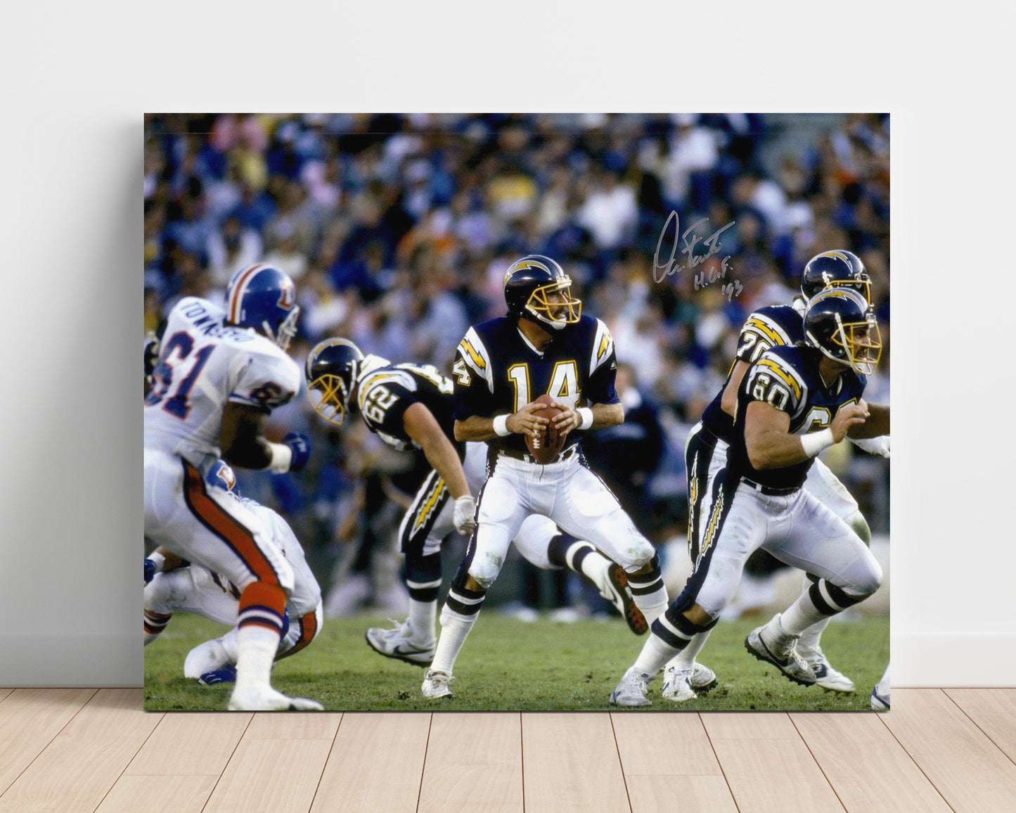 Dan Fouts - San Diego Football Air Coryell Passing Motion Football Wall Art - football wall art print