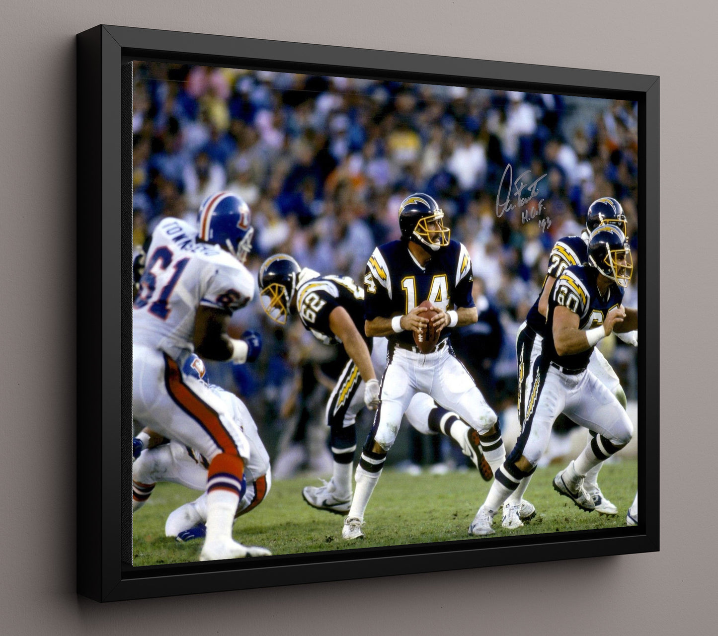 Dan Fouts - San Diego Football Air Coryell Passing Motion Football Wall Art - football wall art print