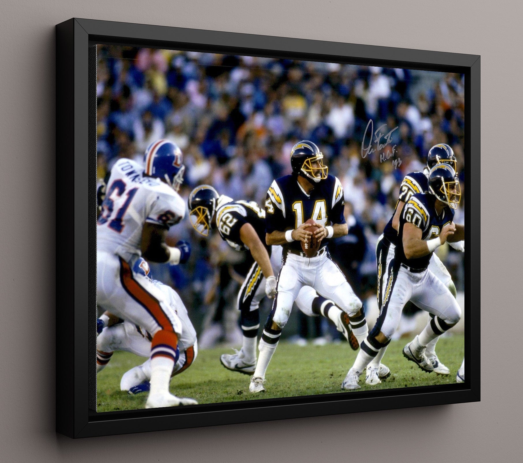 Dan Fouts - San Diego Football Air Coryell Passing Motion Football Wall Art - football wall art print