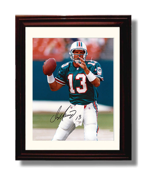 Dan Marino - Miami Football QB Dropback Passing Stance 8x10 Canvas vintage football wall art