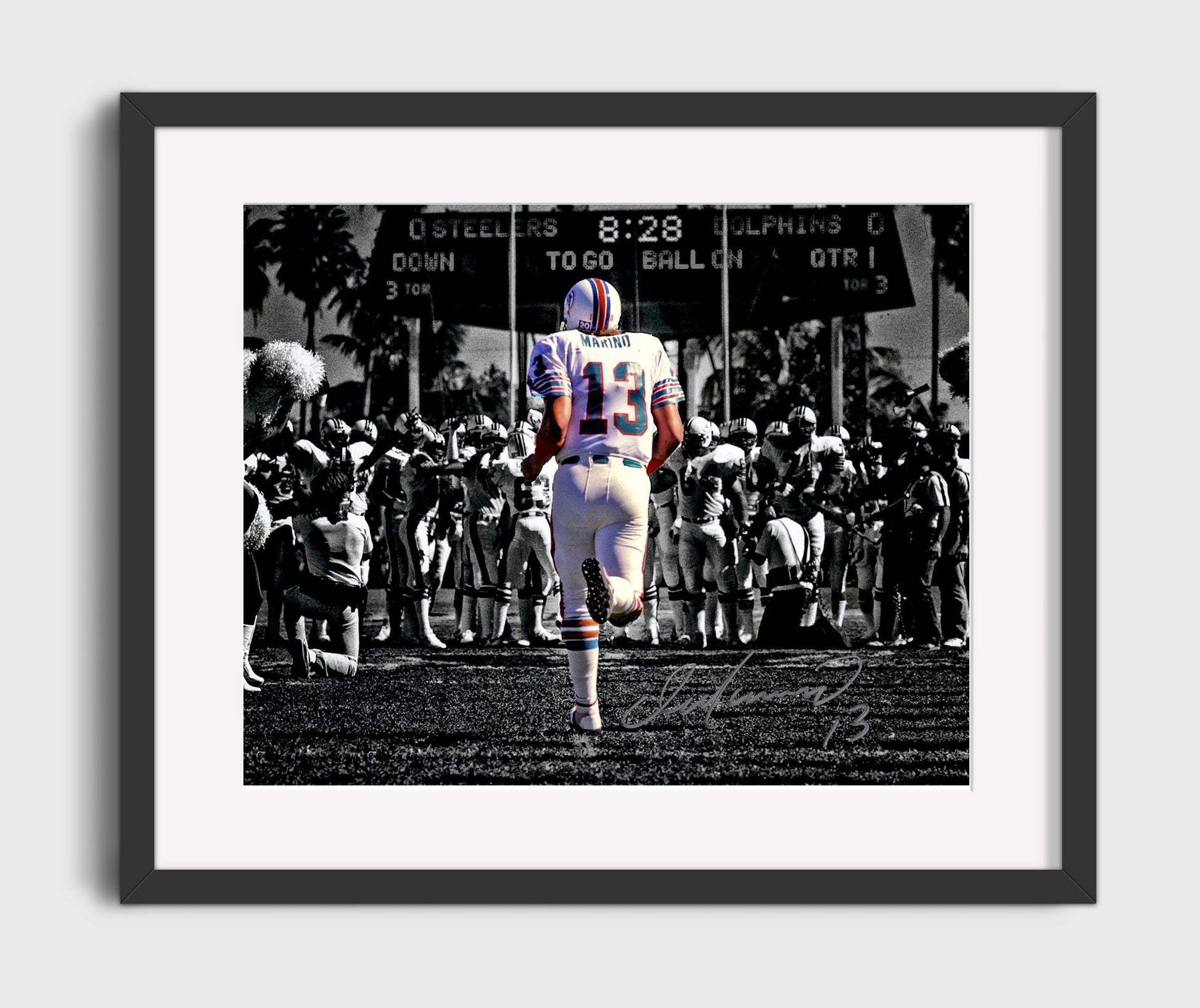 Dan Marino Miami Tunnel Entrance Spotlight Football Wall Art 16x20 Gallery Framed Artwork wall art print - Football decor